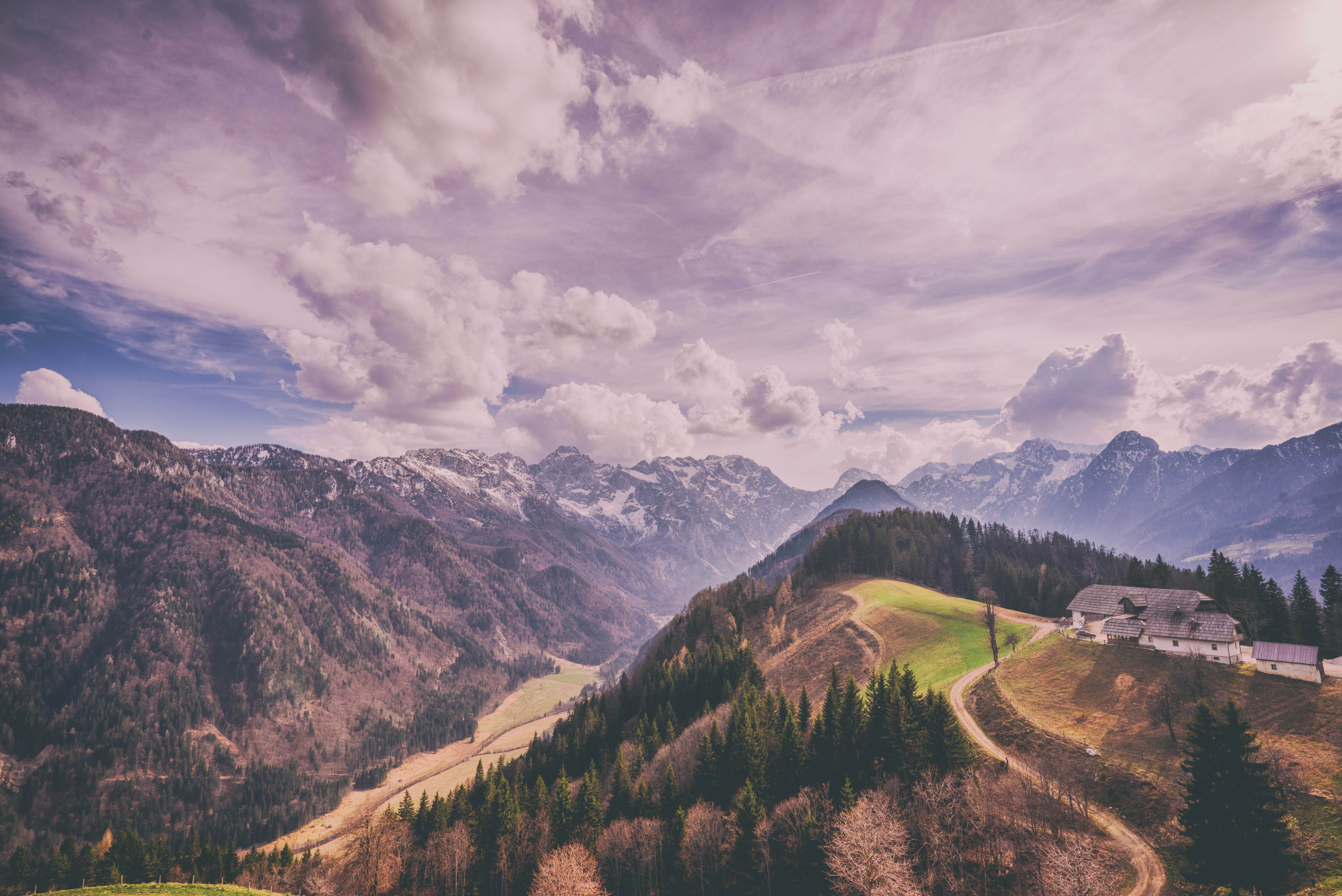 View over the Kamnik–Savinja Alps and a glacial valley from the Solčava Panoramic Road
